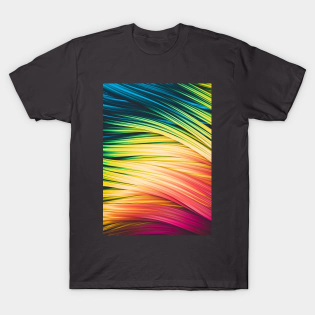 Rain & Fire Abstract Strands Art T-Shirt by love-fi